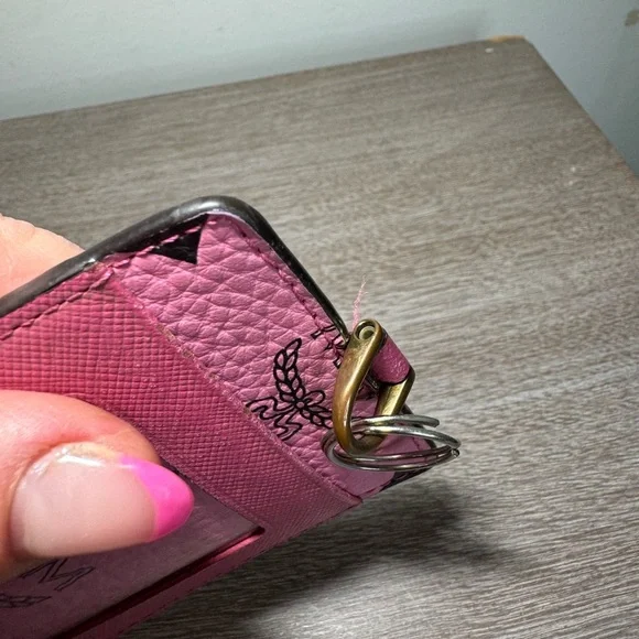 MCM lanyard/Cardholder in Visestos, pink - Picture 13 of 15